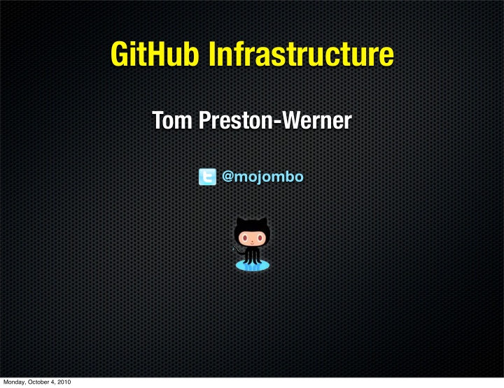 github infrastructure