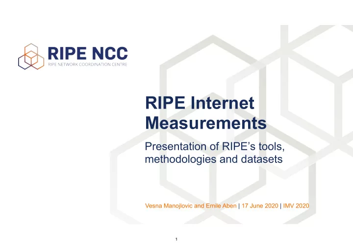 ripe internet measurements