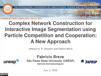 Complex Network Construction for  Interactive Image Segmentation using  Particle Competition and