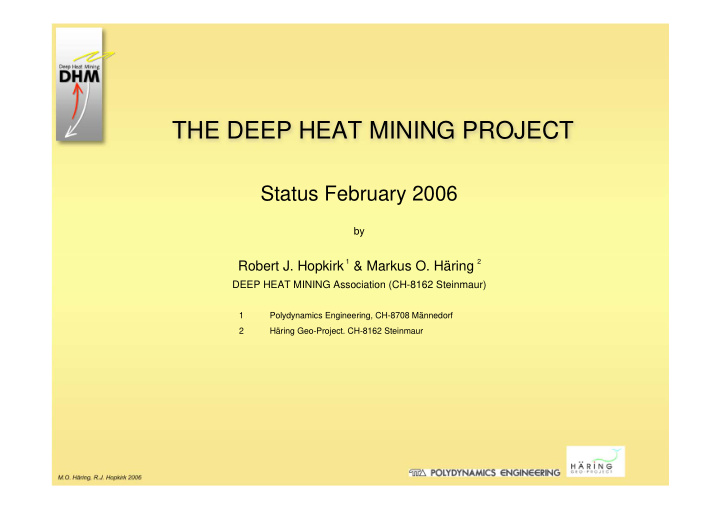 the deep heat mining project