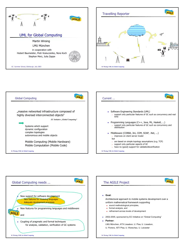 uml for global computing