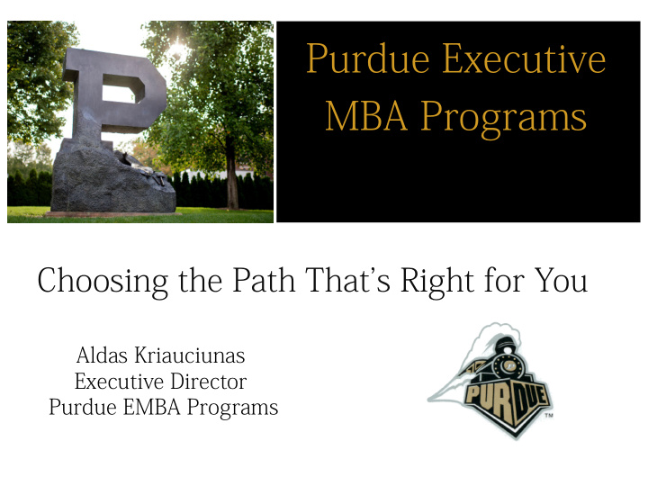 purdue executive mba programs