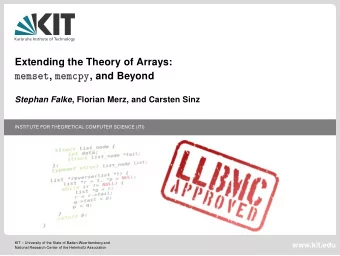 Motivation  SMT-solvers are routinely used in program analysis:  Deductive program verification