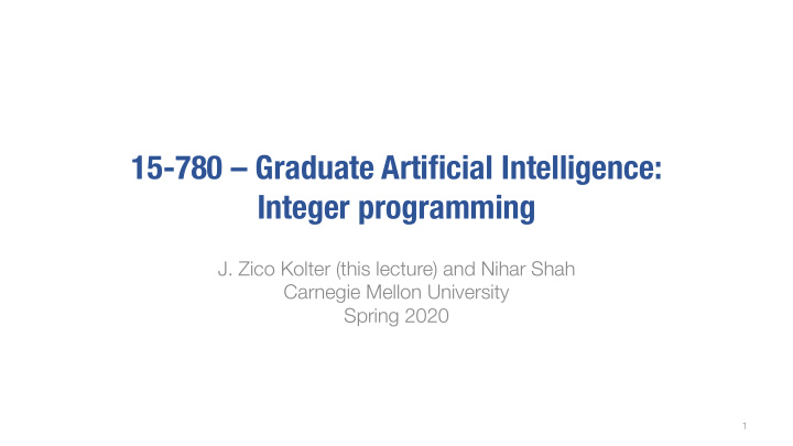 15 780 graduate artificial intelligence integer