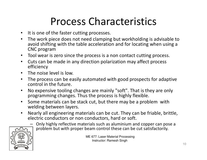 process characteristics