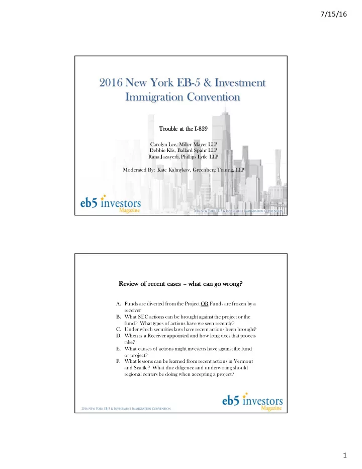 2016 new york eb 5 investment immigration convention