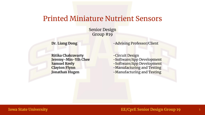 printed miniature nutrient sensors