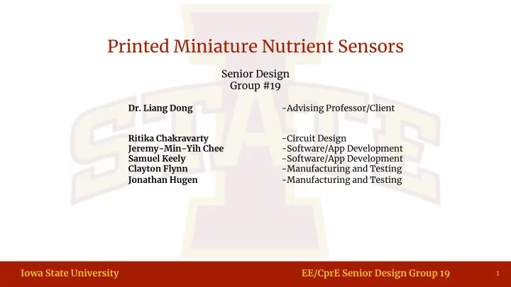 printed miniature nutrient sensors