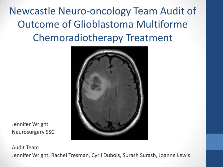 newcastle neuro oncology team audit of
