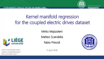 fo  for  r th  the co  e coupled  upled el  elec  ectric  tric dri  rives  ves dat  ataset  aset