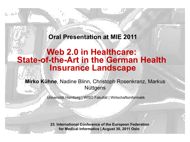 web 2 0 in healthcare state of the art in the german