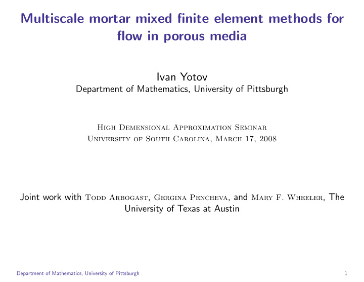 multiscale mortar mixed finite element methods for flow