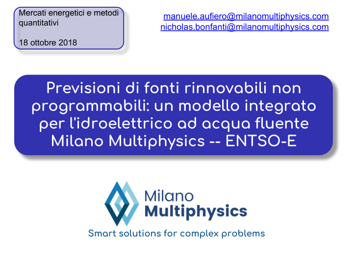 previsioni di fonti rinnovabili non programmabili un