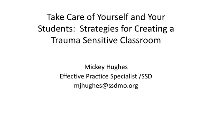 mickey hughes effective practice specialist ssd mjhughes