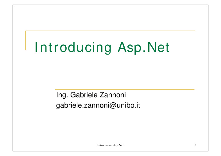 introducing asp net