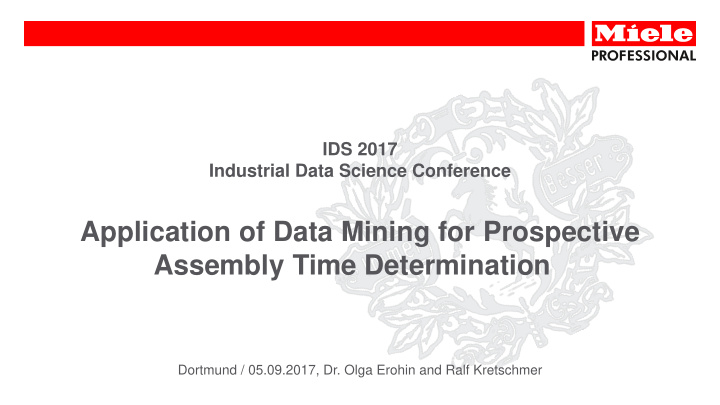 application of data mining for prospective