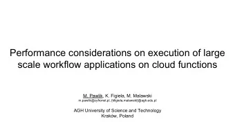 Performance considerations on execution of large  scale workflow applications on cloud functions