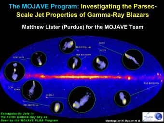 The MOJAVE Program: Investigating the Parsec-  Scale Jet Properties of Gamma-Ray Blazars  Matthew