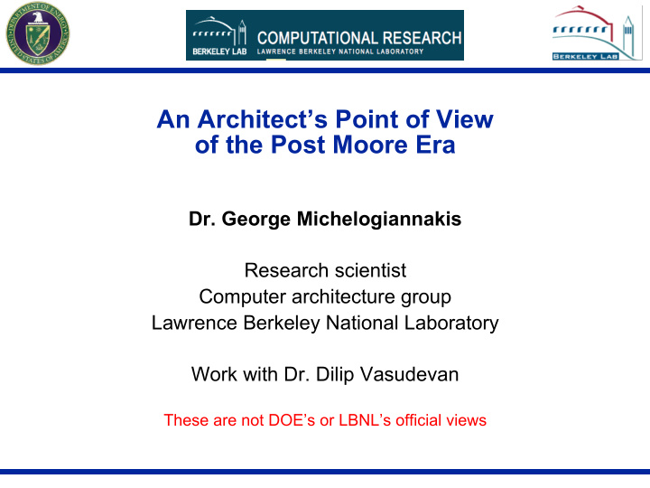 an architect s point of view of the post moore era