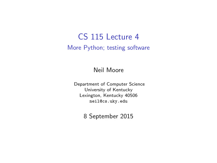 cs 115 lecture 4