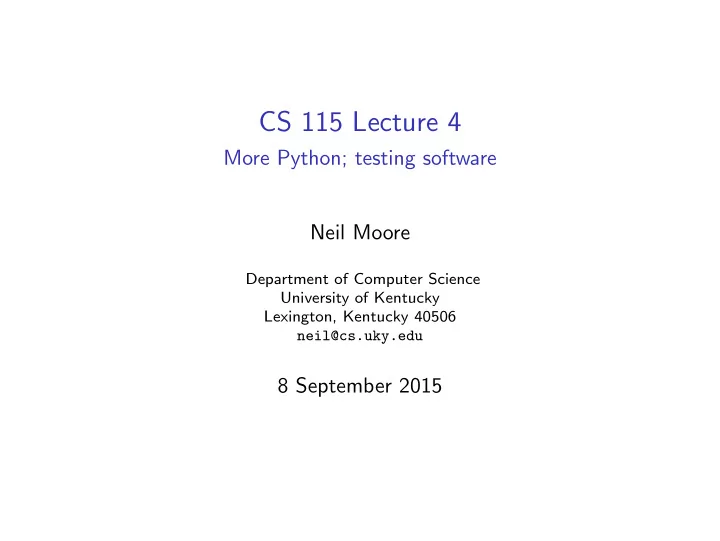 cs 115 lecture 4