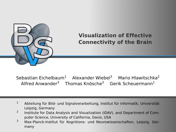 visualization of effective connectivity of the brain