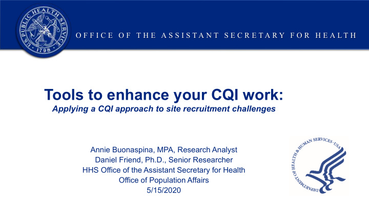 tools to enhance your cqi work