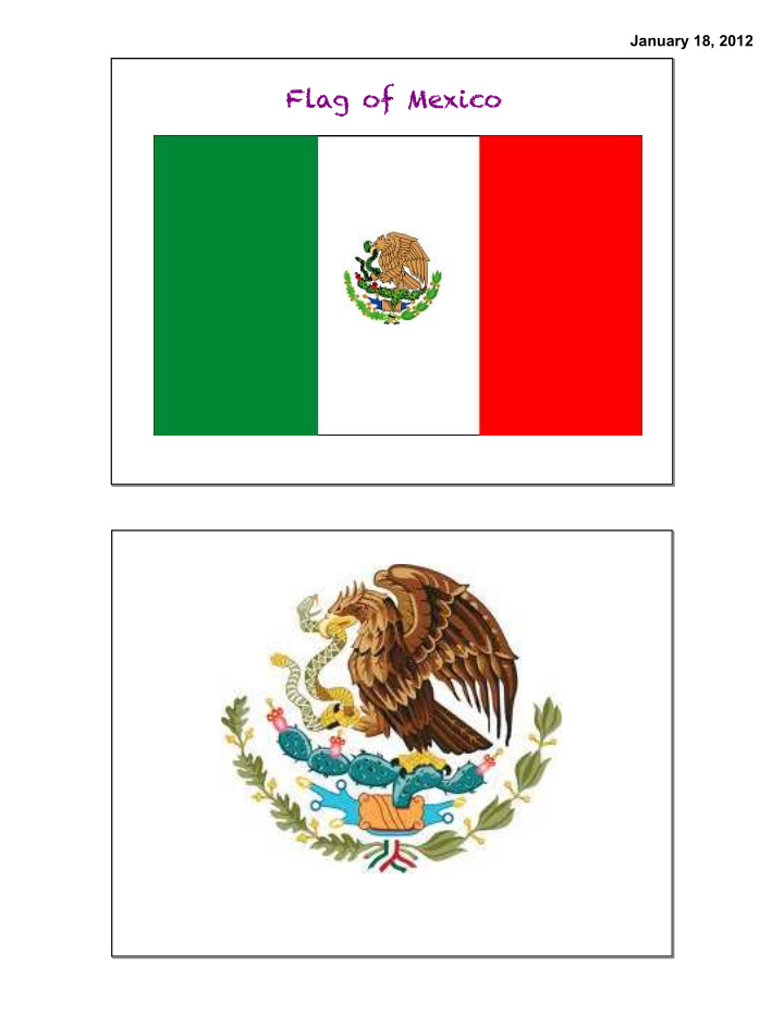 flag of mexico january 18 2012
