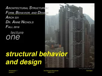 one  structural behavior  and design  www.greatbuildings.com  Introduction 1  Architectural