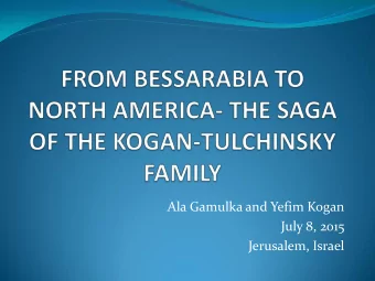 Jerusalem, Israel  Quechee, Vermont  Bessarabia  Tiraspol (Wikipedia)  Tiraspol (IPA: [t