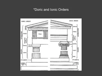 *Doric and Ionic Orders *Myron, Diskobolos (Discus Thrower) High Classical *Polykleitos, Doryphoros