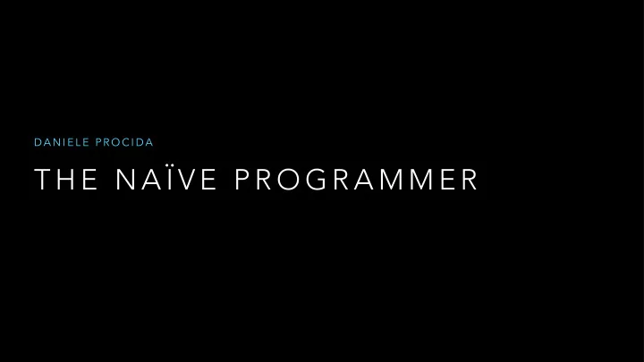 t h e n a v e p r o g r a m m e r