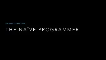 T H E  N A  V E  P R O G R A M M E R  A L L  A B O U T  M E  D A N I E L E  P R O C I D A  D I V