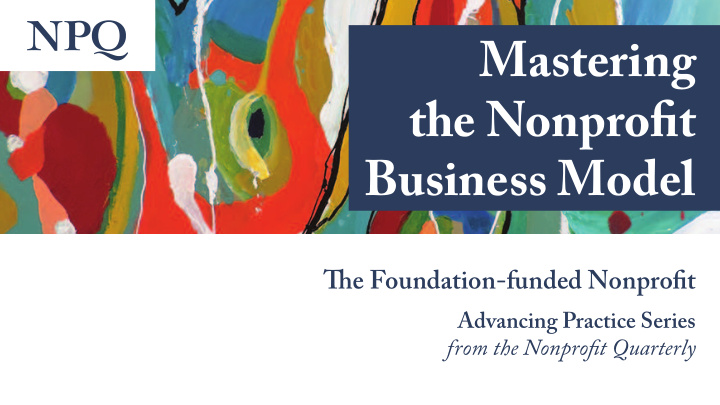 mastering the nonprofit business model