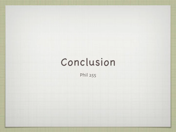 conclusion