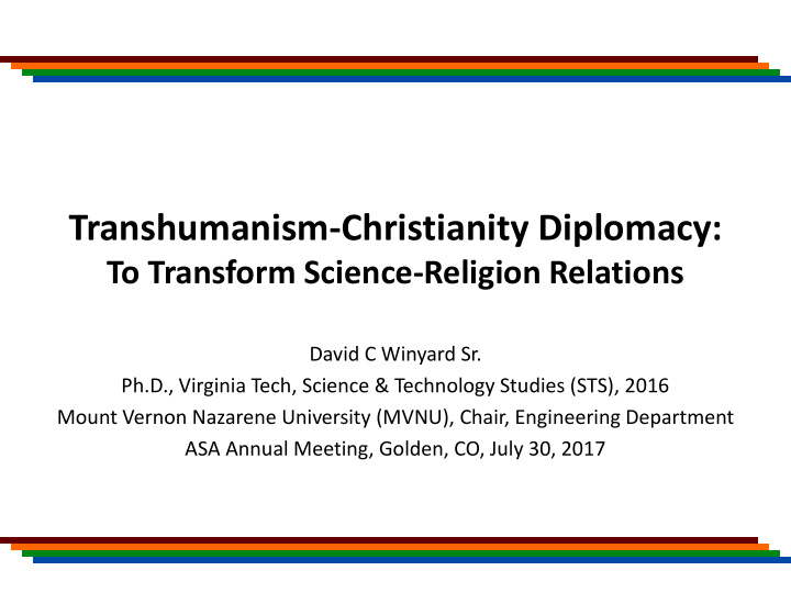 transhumanism christianity diplomacy