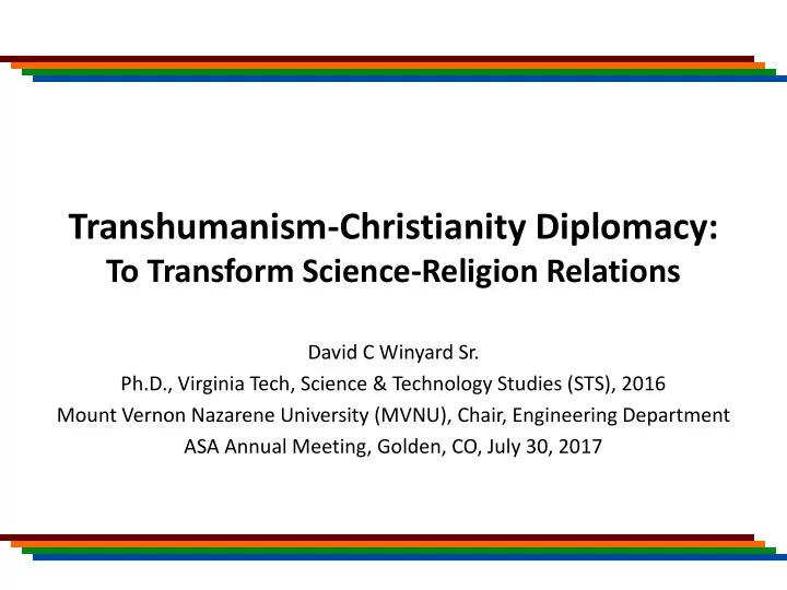 transhumanism christianity diplomacy