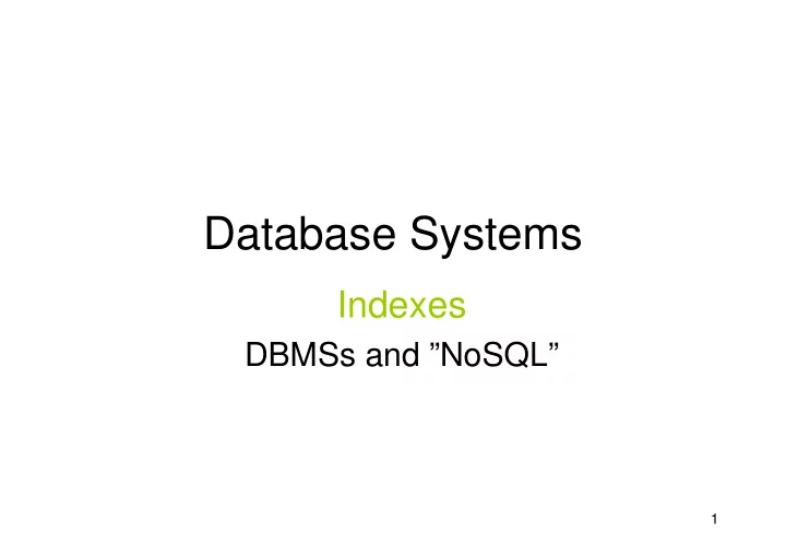 database systems