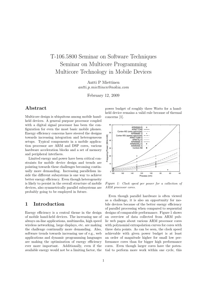 t 106 5800 seminar on software techniques seminar on