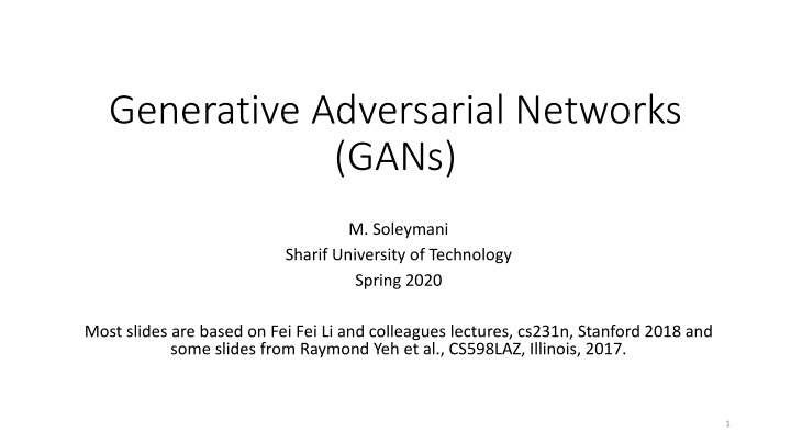 generative adversarial networks gans