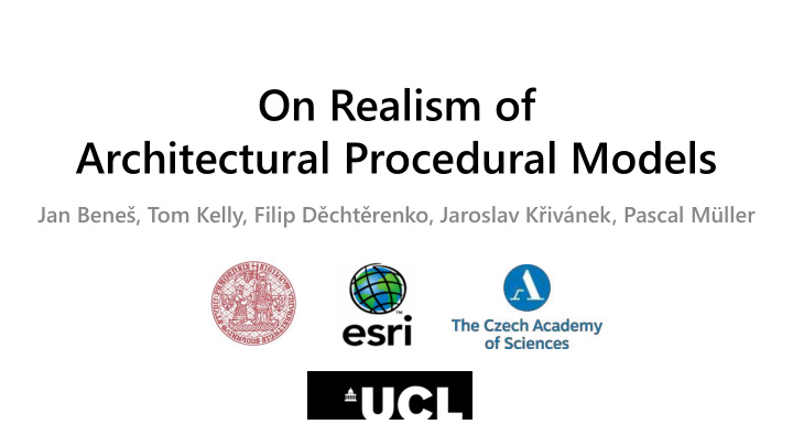 architectural procedural models