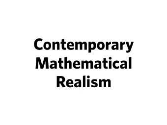Contemporary  Mathematical  Realism  Kurt Gdel THE VICIOUS - CIRCLE PRINCIPLE  Ti e principle