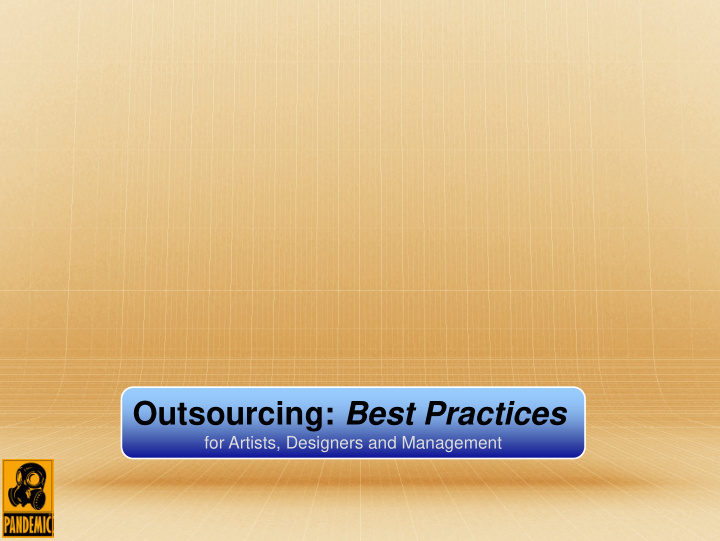 outsourcing best practices