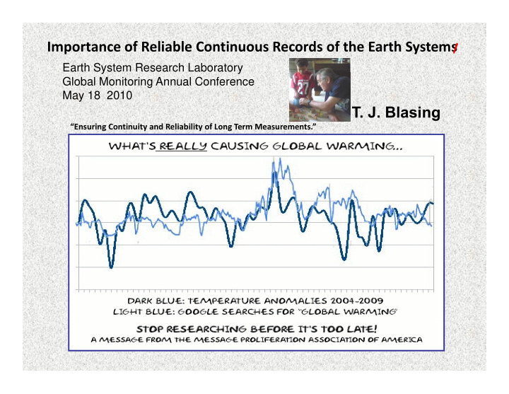 importance of reliable continuous records of the earth