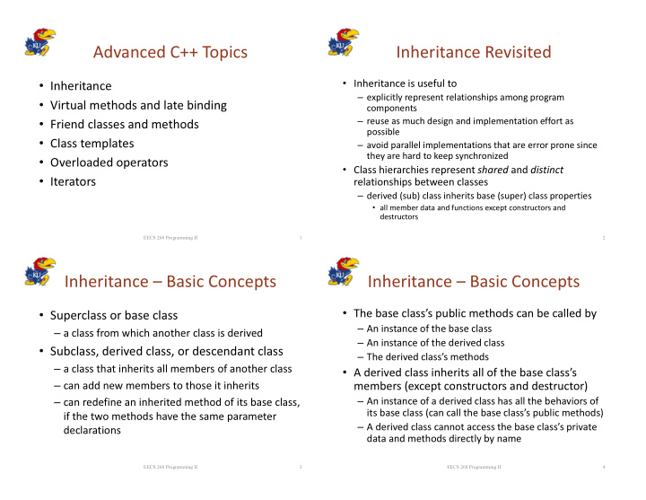advanced c topics inheritance revisited