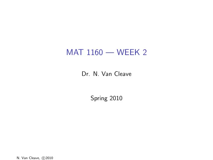 mat 1160 week 2