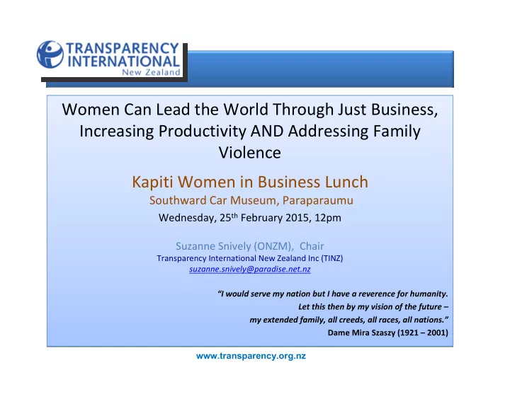 women can lead the world through just business women can