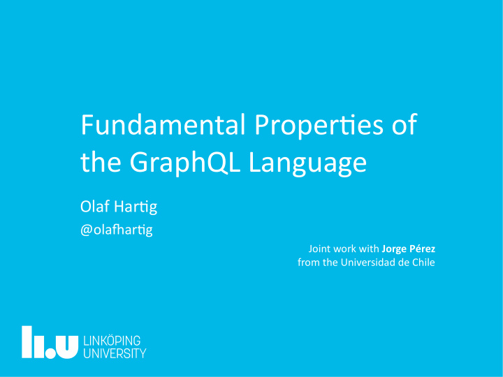 fundamental propertjes of the graphql language