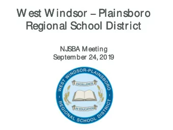 W est  st W indso sor  Plainsbor  oro  o  Region  onal S  School  ool District  NJ  SBA  BA Meet