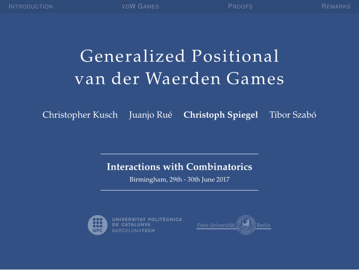 generalized positional van der waerden games